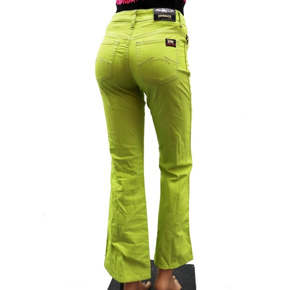 PARASUCO Jeans LIME Green FLARE BOOT leg jeans EXTREME fit 27 - Picture 6 of 8